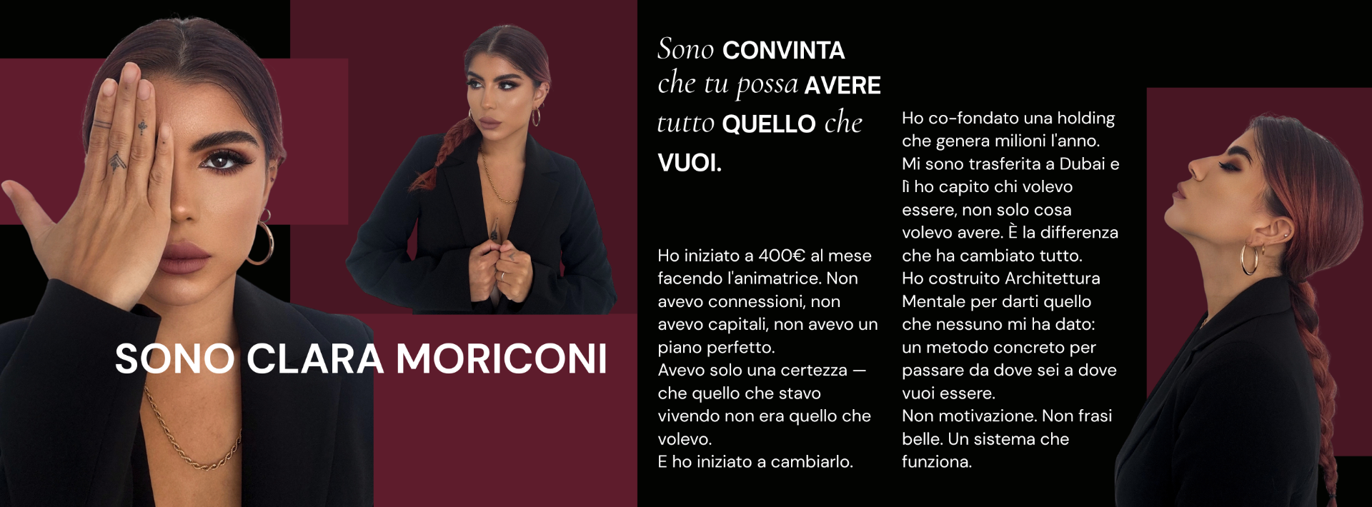 Sono Clara Moriconi — Sono convinta che tu possa avere tutto quello che vuoi.